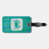 Kustkust | Aqua Crab Bagagelabel (Achterkant horizontaal)