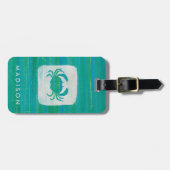 Kustkust | Aqua Crab Bagagelabel (Voorkant horizontaal)