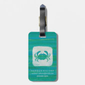 Kustkust | Aqua Crab Bagagelabel (Achterkant verticaal)