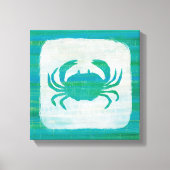 Kustkust | Aqua Crab Canvas Afdruk (Voorkant)