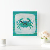 Kustkust | Aqua Crab Vierkante Klok (Huis)