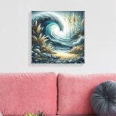 Kustkust Canvas Afdruk (Insitu (Woonkamer))