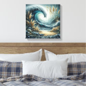 Kustkust Canvas Afdruk (Insitu (Slaapkamer))