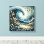 Kustkust Canvas Afdruk (Insitu (Houten vloer))