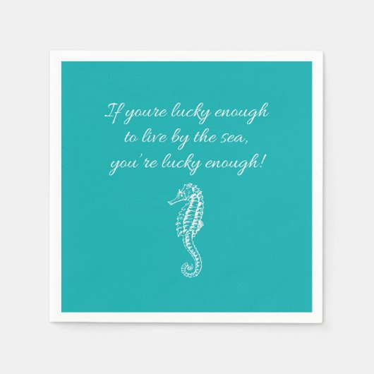 Kustkust cocktail strand servetten (Voorkant)