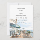 Kustkust Rooftop Cafe Zee Uitzichten Bruiloft Kaart (Voorkant)