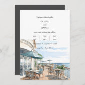 Kustkust Rooftop Cafe Zee Uitzichten Bruiloft Kaart (Voorkant / Achterkant)