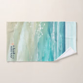 Kustkust van Oostzee met een prettige plek Bad Handdoek (Handdoek)