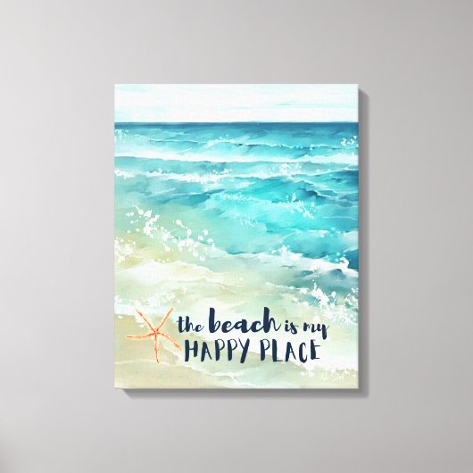 Kustkust van Oostzee met een prettige plek Canvas Afdruk (Voorkant)