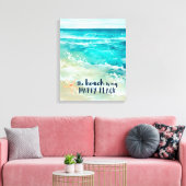 Kustkust van Oostzee met een prettige plek Canvas Afdruk (Insitu (Woonkamer))