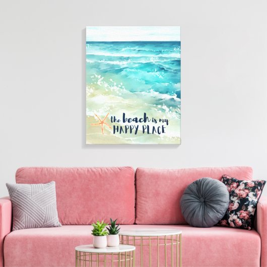 Kustkust van Oostzee met een prettige plek Canvas Afdruk (Insitu (Woonkamer))