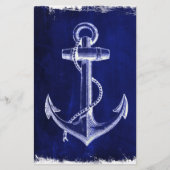 kustkust - zee - zee - blauw anker briefpapier (Voorkant)