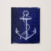 kustkust - zee - zee - blauw anker legpuzzel (Verticaal)
