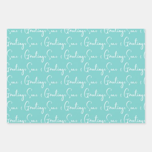 Kustkust Zeeen en Groeten Shell Inpakpapier Vel (Voorkant 3)