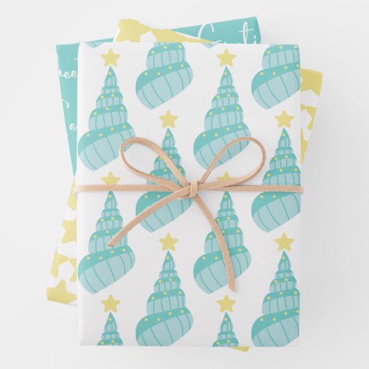 Kustkust Zeeen en Groeten Shell Inpakpapier Vel (In situ)