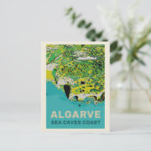 Kustkustlijn van het zee Benagil Algarve Portugal Briefkaart (Staand voorkant)