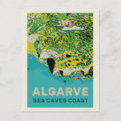 Kustkustlijn van het zee Benagil Algarve Portugal Briefkaart (Voorkant)