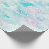 Kustkwal Watercolor Patroon Cadeaupapier (Hoek)