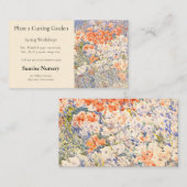 Kustkwekerij voor de eilandtuin visitekaartje (Voorkant / Achterkant)