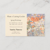 Kustkwekerij voor de eilandtuin visitekaartje (Voorkant)