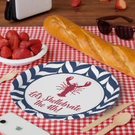 Kustland Patriottische 4 juli Shellebrate Papieren Bordje