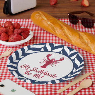 Kustland Patriottische 4 juli Shellebrate Papieren Bordje