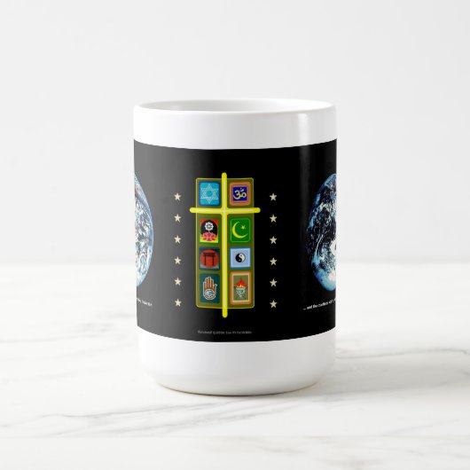 Kustlanden wachten op zijn onderwijs. koffiemok (Center)