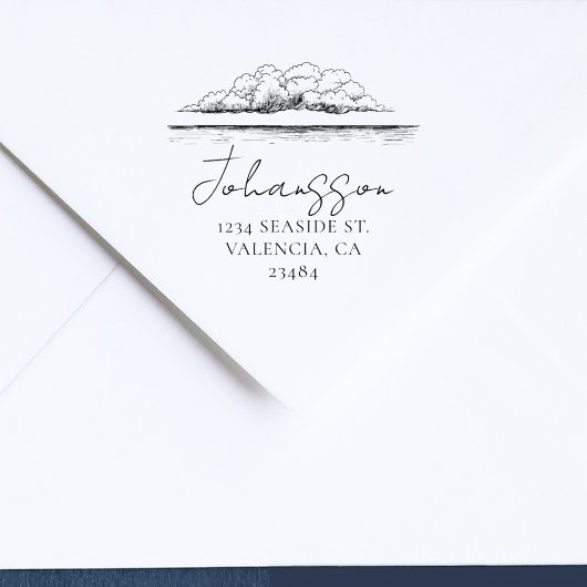 Kustlandschap Elegant Retouradres Rubberstempel