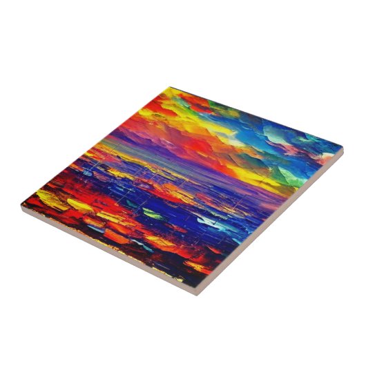 Kustlandschap: Kustgelukzaligheid Tegeltje (Zijkant)