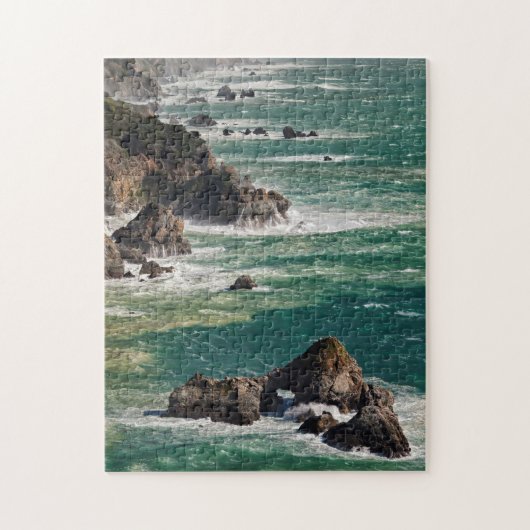 Kustlandschap met golven legpuzzel (Verticaal)