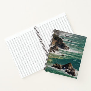 Kustlandschap met golven notitieboek
