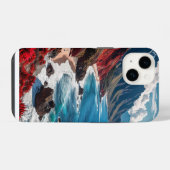 Kustlandschap met levendige rode kliffen iPhone hoesje (Achterkant horizontaal)
