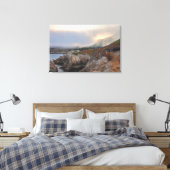 Kustlandschap met mist bij zonsopgang canvas afdruk (Insitu (Slaapkamer))