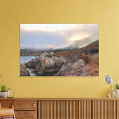 Kustlandschap met mist bij zonsopgang canvas afdruk (Insitu (Woonkamer))
