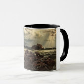 Kustlandschap met schepen aan de horizon mok (Voorkant rechts)