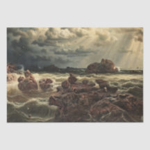 Kustlandschap met schepen aan de horizon