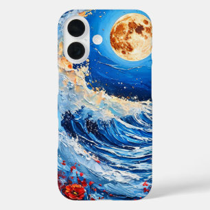 Kustlandschap oceaan golf kust esthetisch ontwerp iPhone 16 hoesje