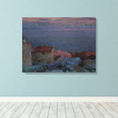 Kustlandschap (olie op doek) canvas afdruk (Insitu (Houten vloer))