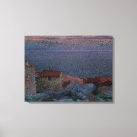Kustlandschap (olie op doek) canvas afdruk (Voorkant)