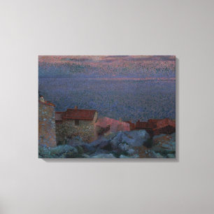 Kustlandschap (olie op doek) canvas afdruk