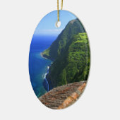 Kustlandschap op de Azoren Keramisch Ornament (Links)
