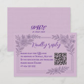 Kustlandschap QR-code RSVP-kaart RSVP Kaartje (Voorkant / Achterkant)
