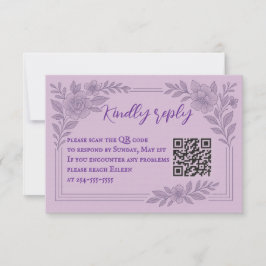 Kustlandschap QR-code RSVP-kaart RSVP Kaartje