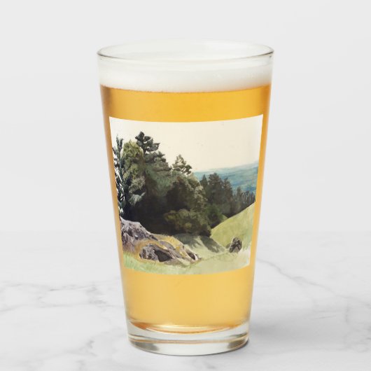 Kustlandschap van Californië schilderen Glas (Voorkant gevuld)