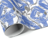 Kustleven Blauwe kreeften & oesters Cadeaupapier (Rol Hoek)