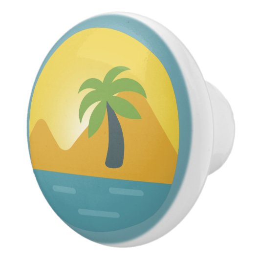 Kustleven Design, Palmbomen Keramische Knop (Rechts)