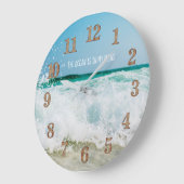 Kustleven Surfers Oceaan Zeedieren Citaat Aangepas Grote Klok (Hoek)