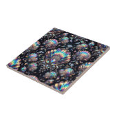 Kustleven | Zwarte Zeeschelp Opal Diamant Tegeltje (Zijkant)