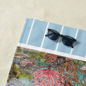 Kustlicht blauw Aqua Ocean Lobster Beach Strandlaken (In situ)