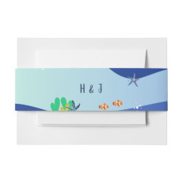 Kustliefde Strand Bruiloft  Uitnodigingen Wikkel